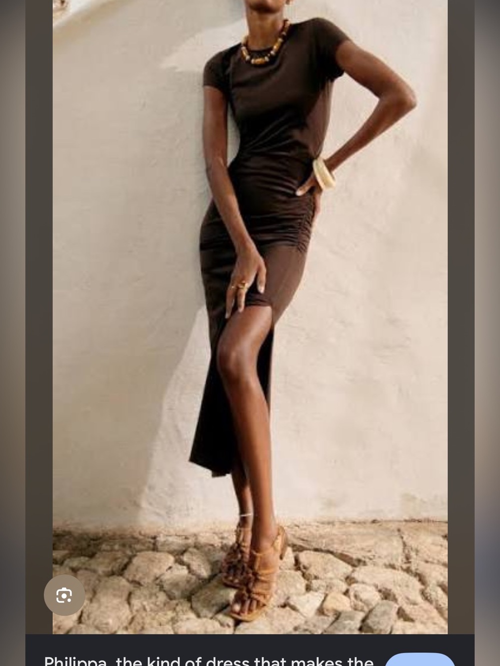 Sezane Philippa Dress in Dark Brown - Picture 2 of 2